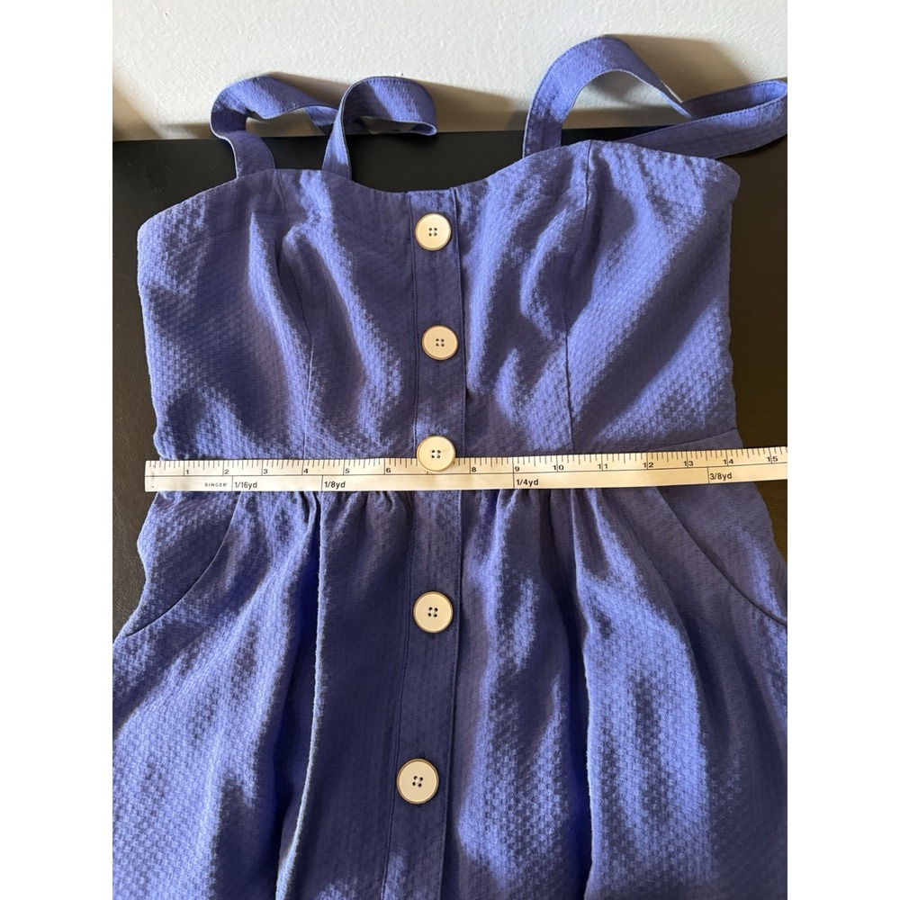 Anthropologie Purple Button-Front Midi Dress - Picture 9 of 10
